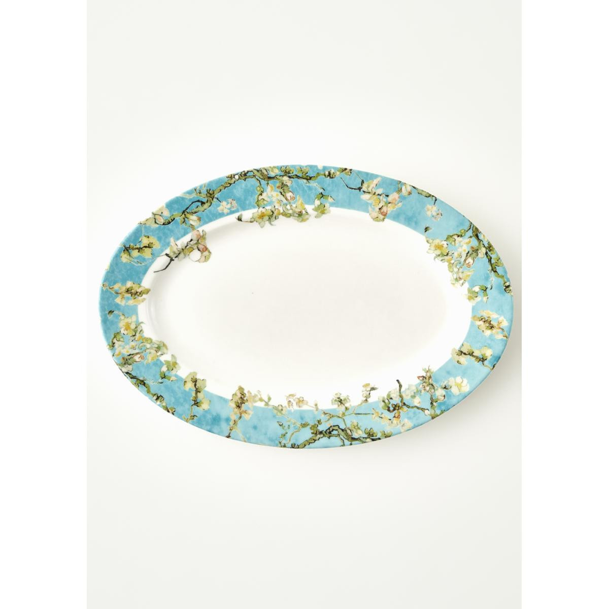Bella Maison Van Gogh Almond Blossom Porselen Sunum Tabağı Turkuaz (30 Cm) Mavi