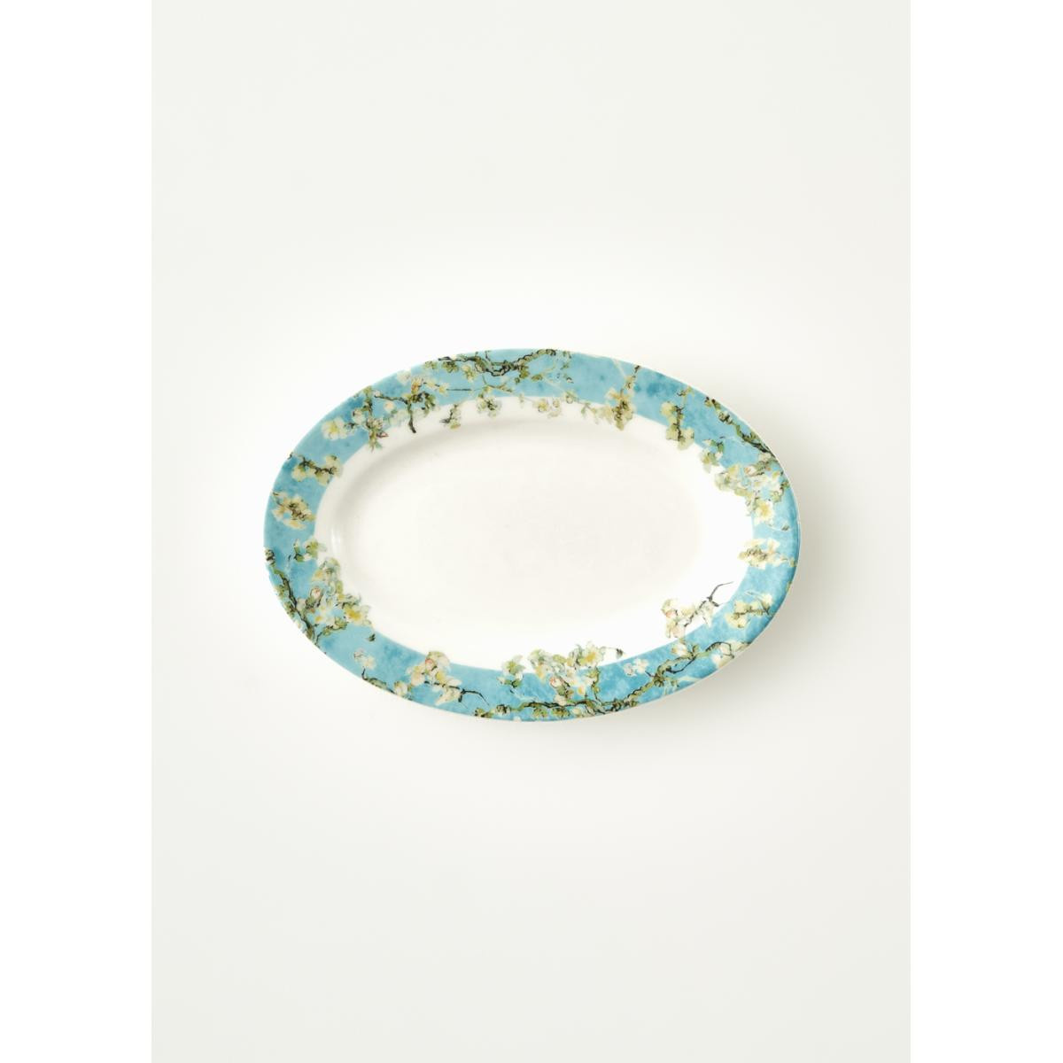 Bella Maison Van Gogh Almond Blossom Porselen Sunum Tabağı Turkuaz (20 Cm) Mavi