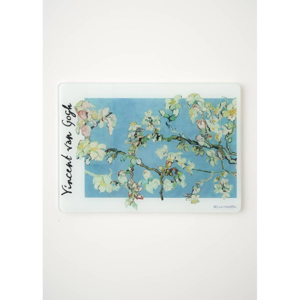 Bella Maison Van Gogh Almond Blossom Cam Kesme Tahtası (35x25 Cm) Çok Renkli