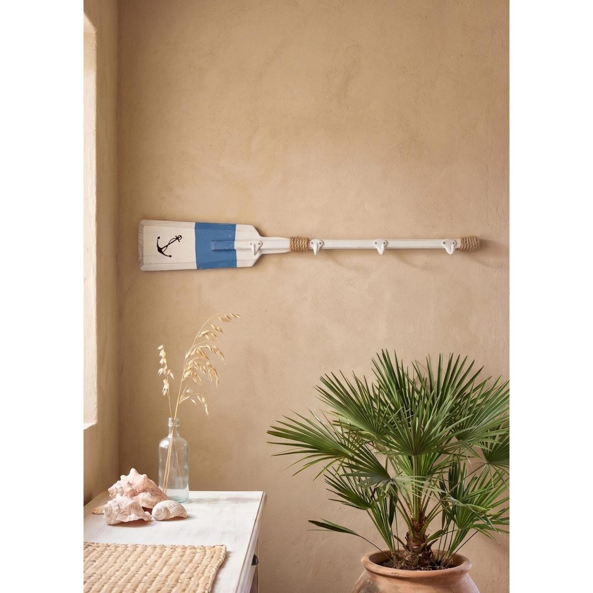The Mia Retro Marin Stil Ahşap Duvar Askısı Kürek 80 Cm