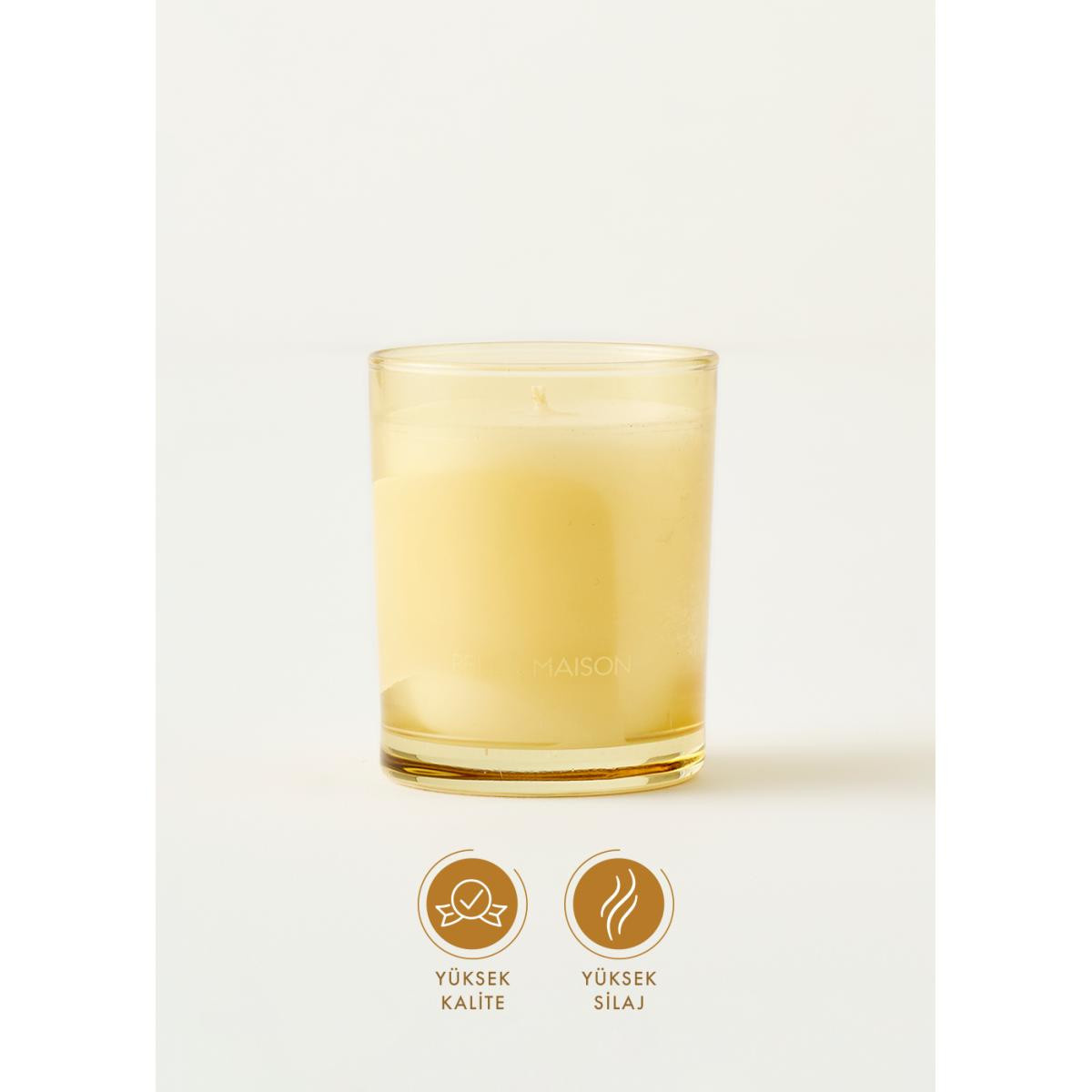 Bella Maison Amberwood Trail Soya Wax Kokulu Mum Sarı (120 Gr) Sarı