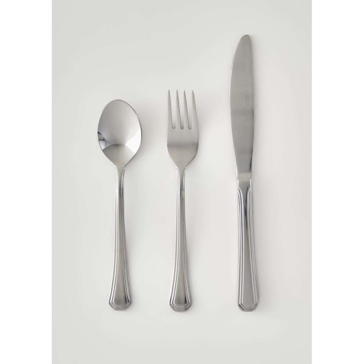 Bella Maison Venedik 18 Parça Tatlı Çatal Kaşık Bıçak Seti Silver Silver