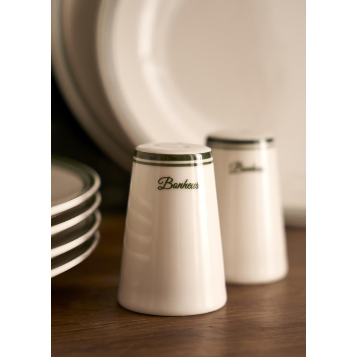 Bella Maison Bonheur Porselen Tuzluk-biberlik Seti Yeşil (8 Cm) Yeşil