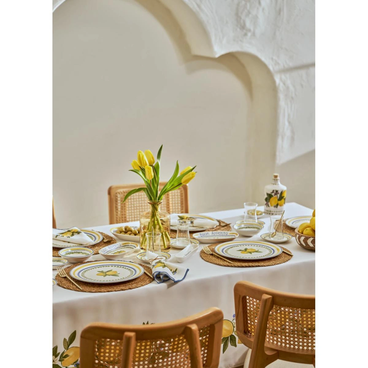 Bella Maison Lemoncello Porselen 52 Parça 12 Kişilik Kahvaltı Takımı