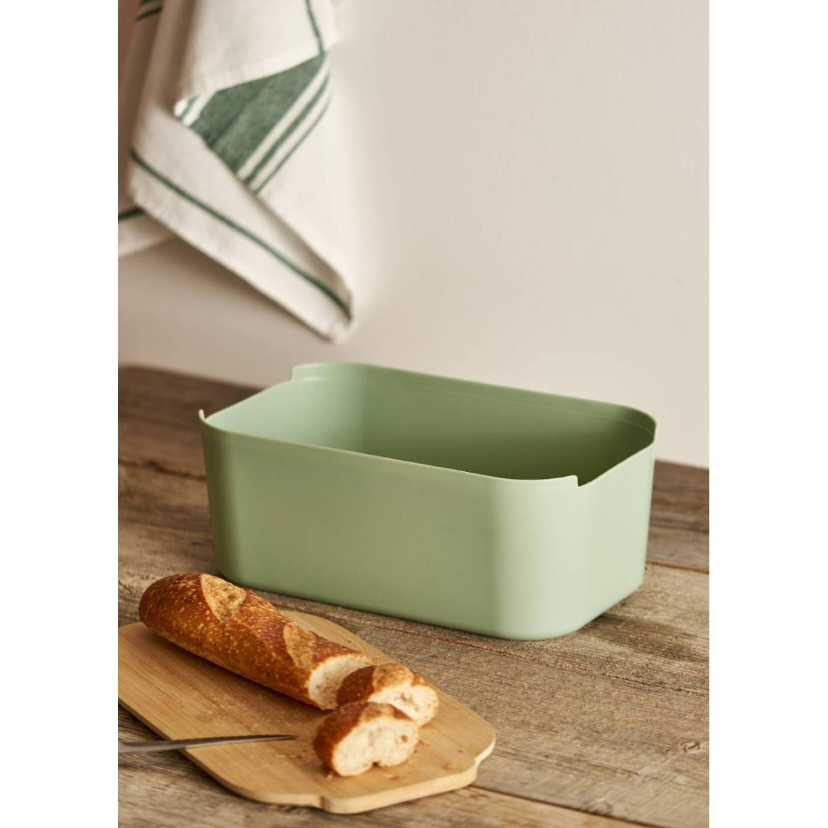 Bella Maison Breed 2in1 Kesme Tahtalı Ekmek Kutusu Yeşil (33x18,5x12 Cm) Yeşil