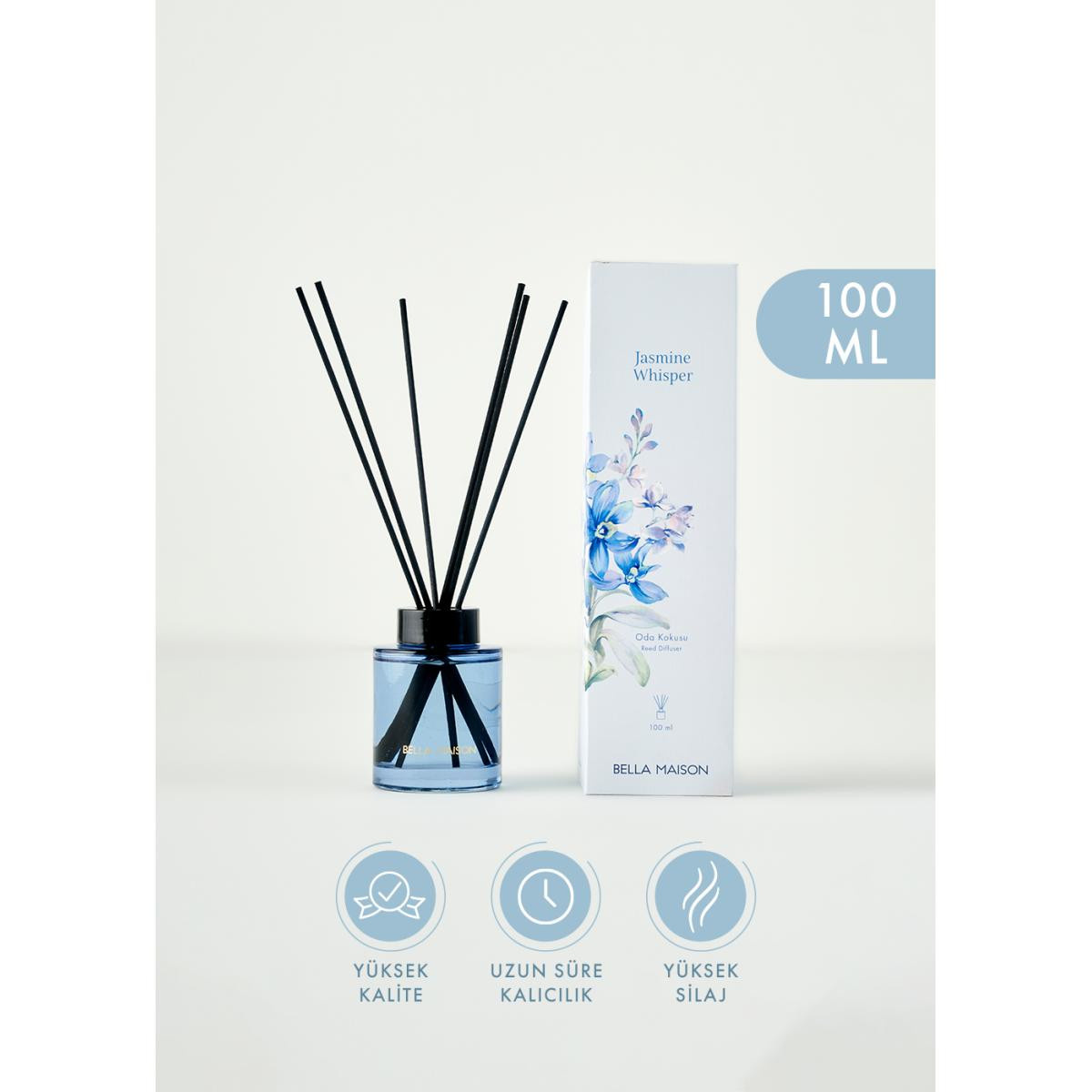 Bella Maison Jasmine Whisper Çubuklu Oda Kokusu Mavi (100 Ml) Mavi