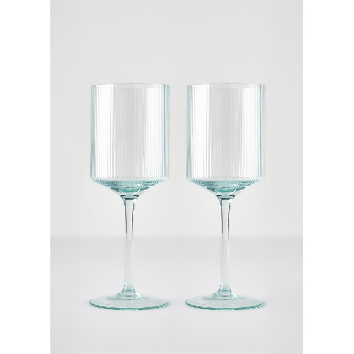 Bella Maison Stripe Kadeh 2'li Yeşil (440 Cc)