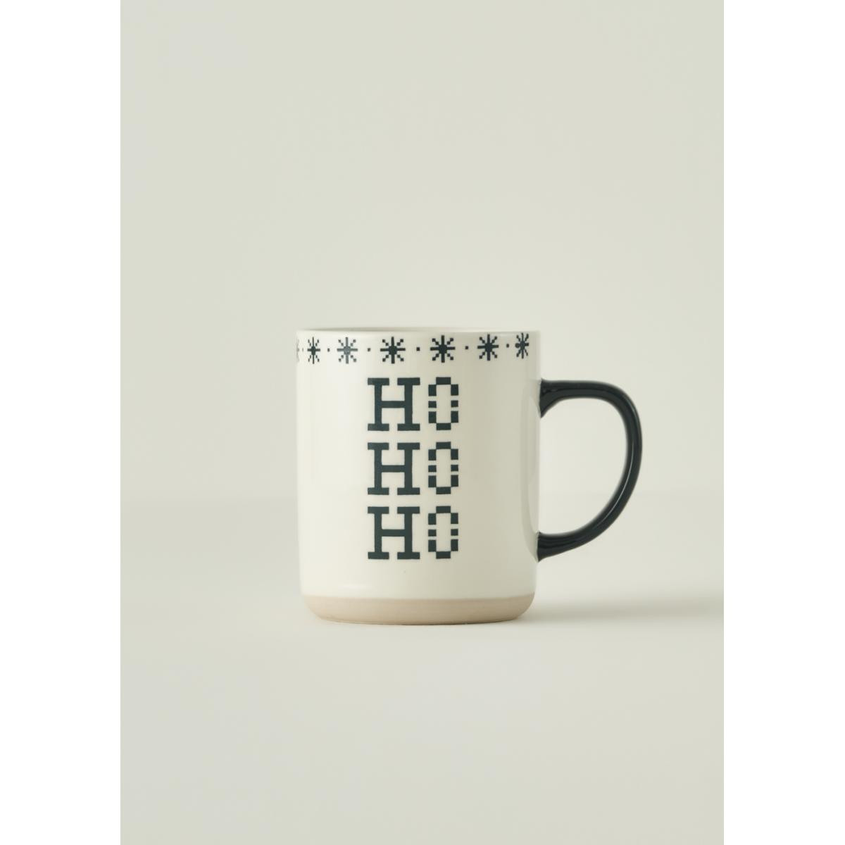 Bella Maison Hohoho Yılbaşı Stoneware Kupa Yeşil (470 Cc) Yeşil