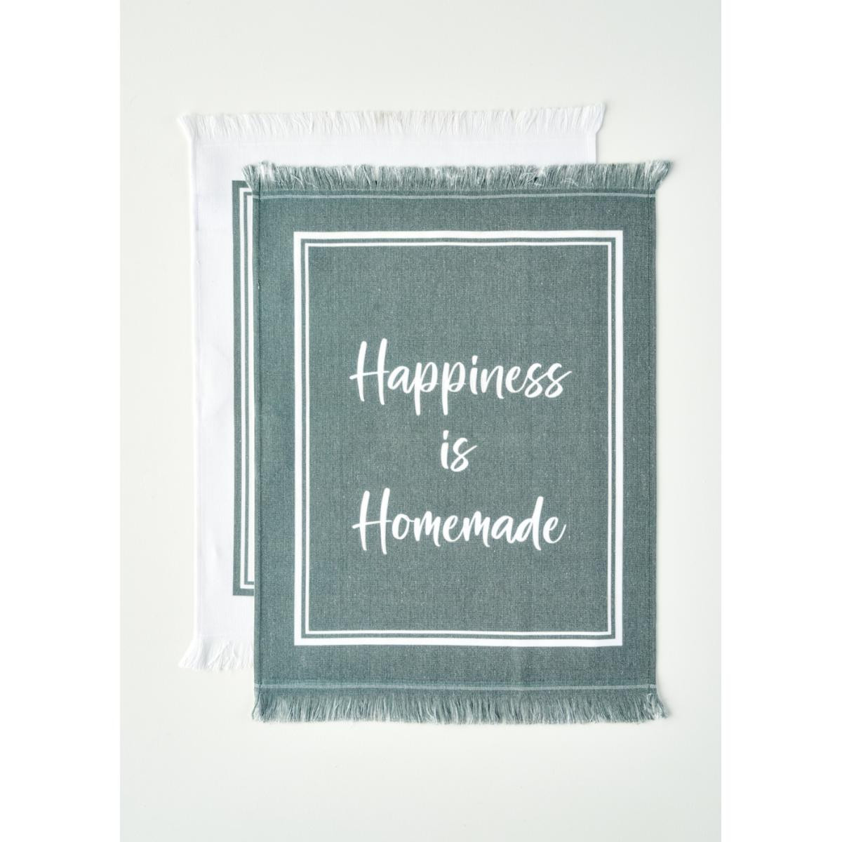 Bella Maison Happiness Pamuklu Kurulama Bezi 2'li Yeşil (40x50 Cm) Yeşil