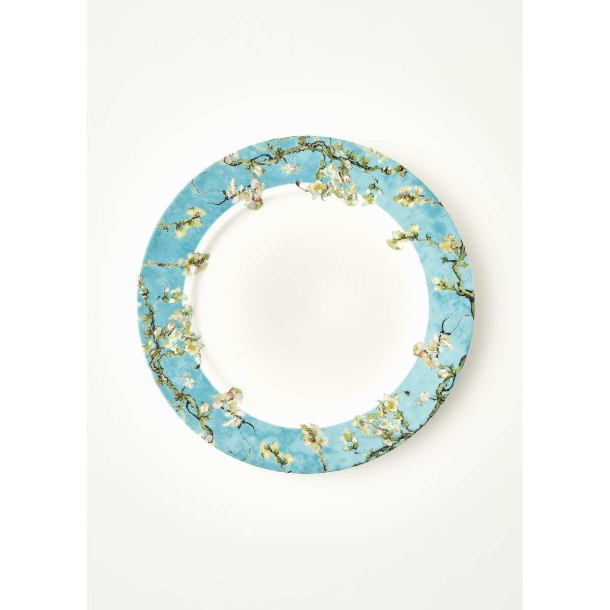 Bella Maison Van Gogh Almond Blossom Porselen Servis Tabağı Turkuaz (27 Cm) Mavi