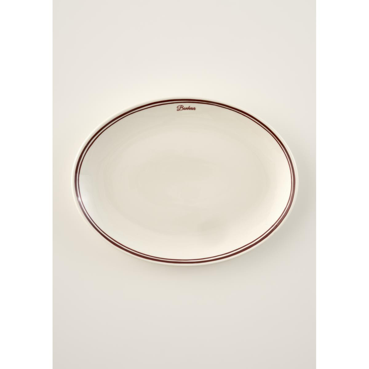 Bella Maison Bonheur Porselen Sunum Tabağı Bordo (36 Cm) Bordo