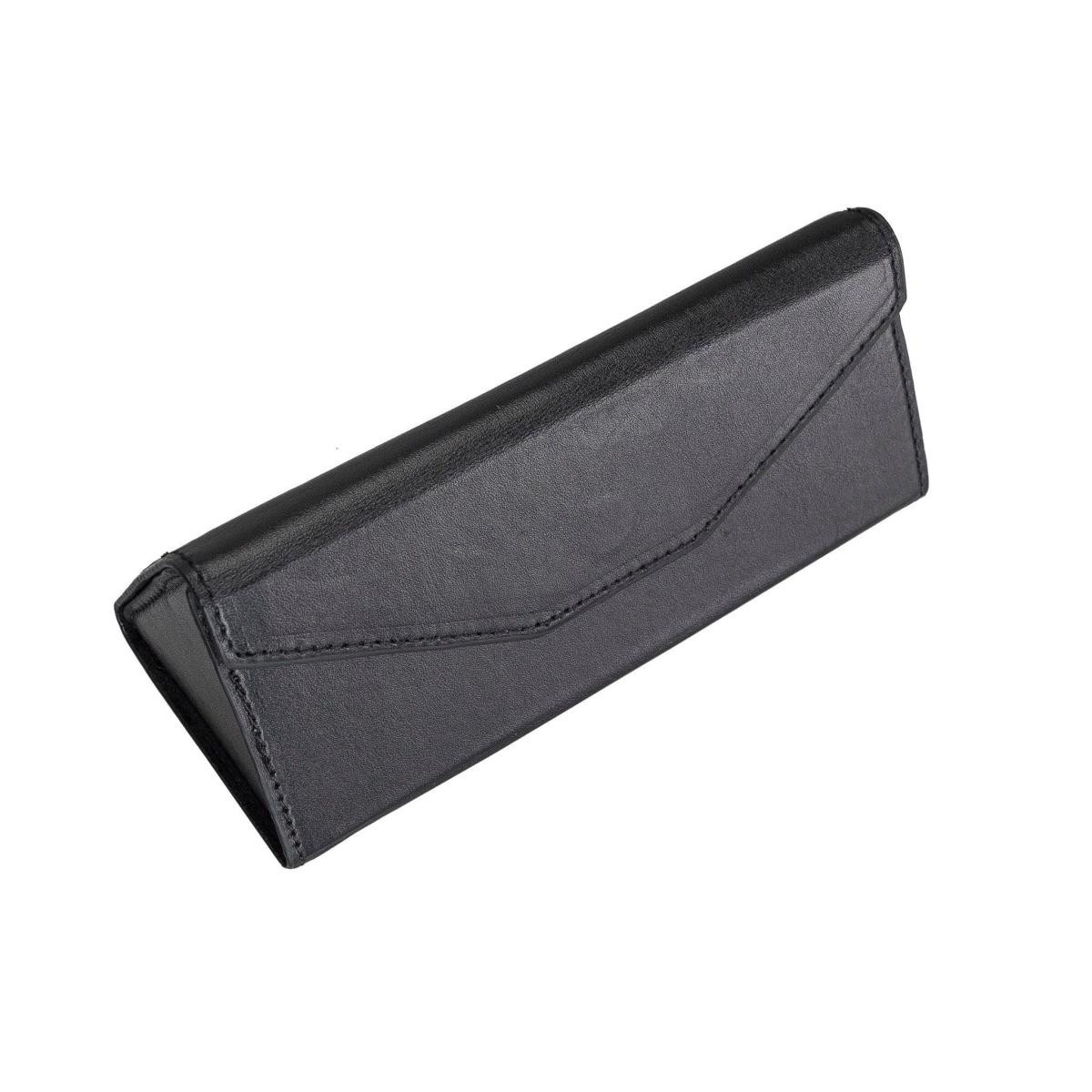Bloominbag Prisma Noir Black Deri Gözlük Kılıfı – Mıknatıslı Üçgen Tasarım