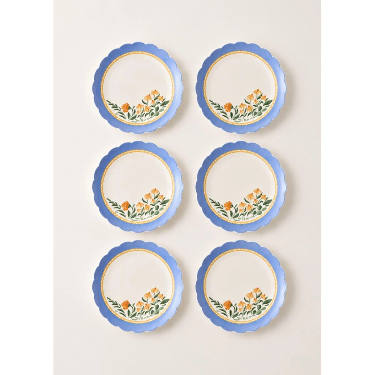 Bella Maison Bianca New Bone 6'lı Pasta Tabağı Seti (20 Cm)