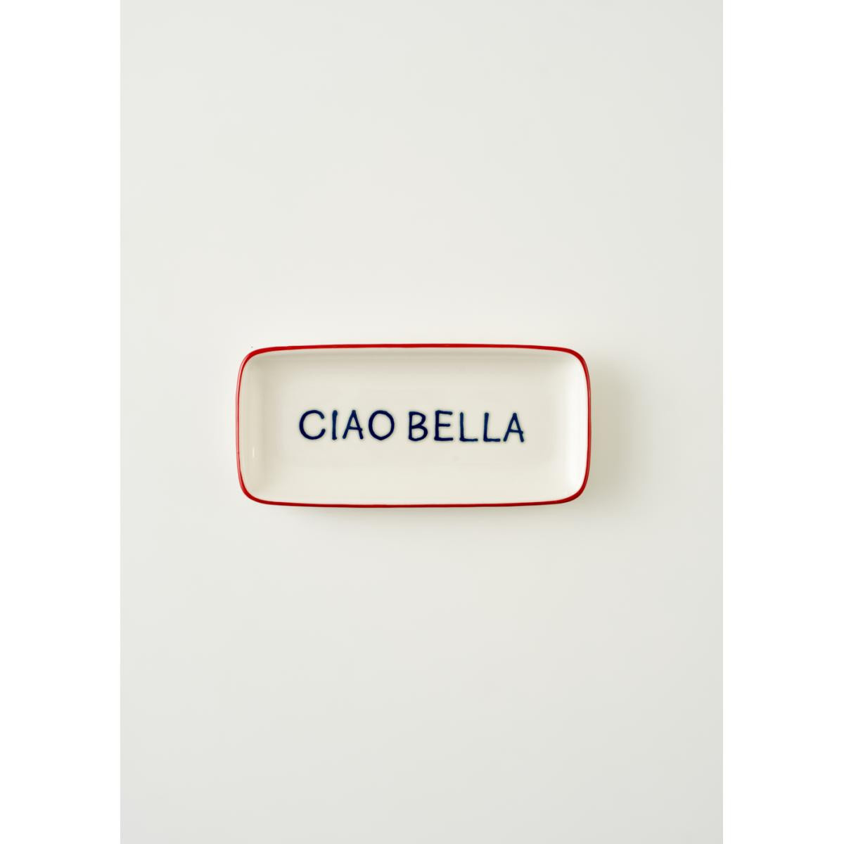 Bella Maison Line Dikdörtgen Porselen Sunum Tabağı Kırmızı (22x10 Cm) Kırmızı