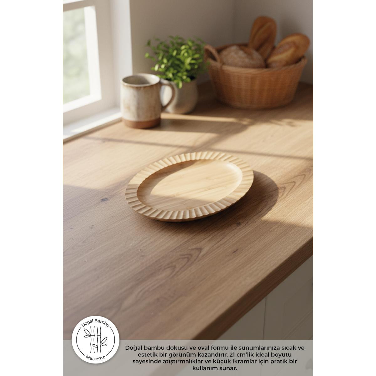 Bambum Crumble Oval Tabak Küçük
