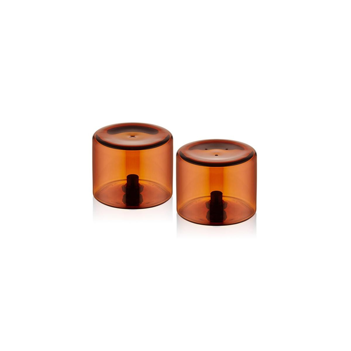 The Mia Yuvarlak Tuzluk Biberlik 2li Set Amber 6x5 Cm