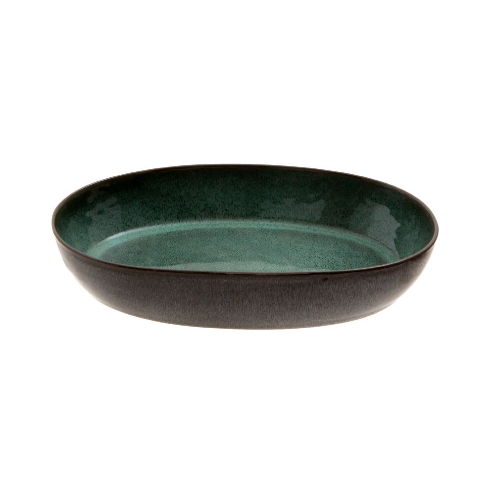 Jumbo Twin Green Kayık Tabak 29 cm