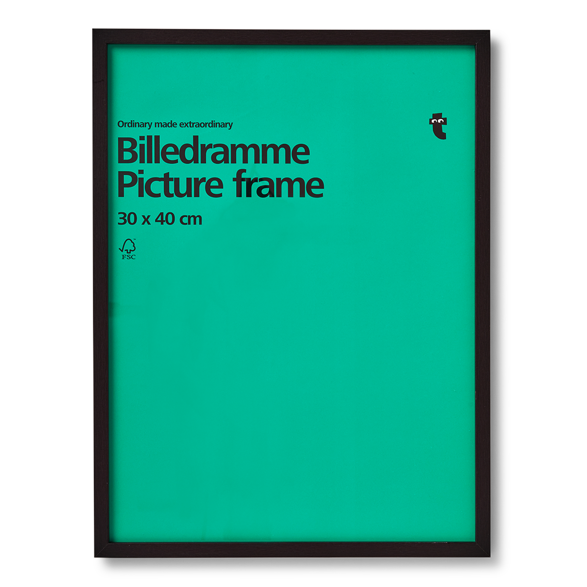 Flying Tiger Copenhagen Ahşap Görünümlü Siyah Çerçeve 30 cm x 40 cm