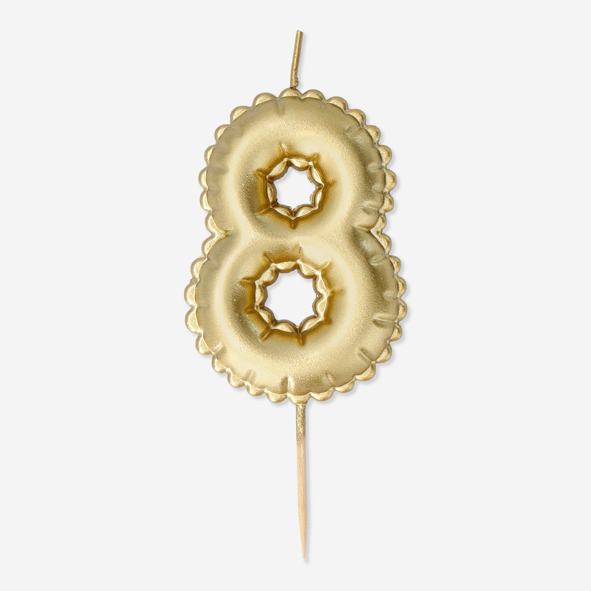 Flying Tiger Copenhagen 8 Numaralı Altın Rengi Pasta Mumu