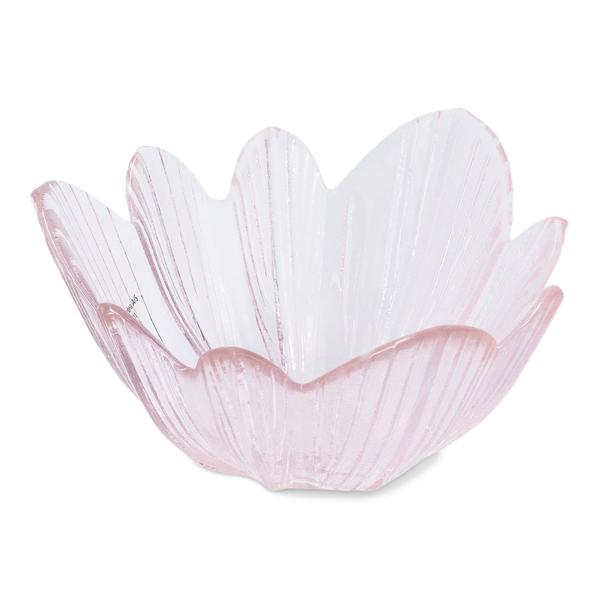 Flying Tiger Copenhagen Pembe Çiçek Şeklinde Cam Kase