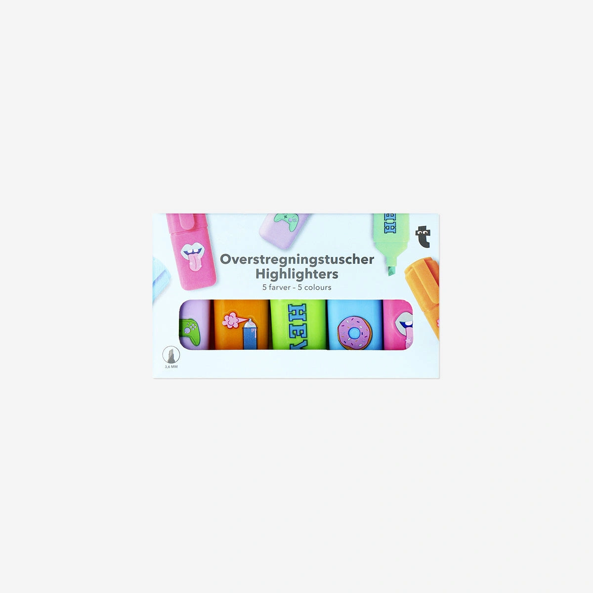 Flying Tiger Copenhagen 5'li Mini Fosforlu Kalem