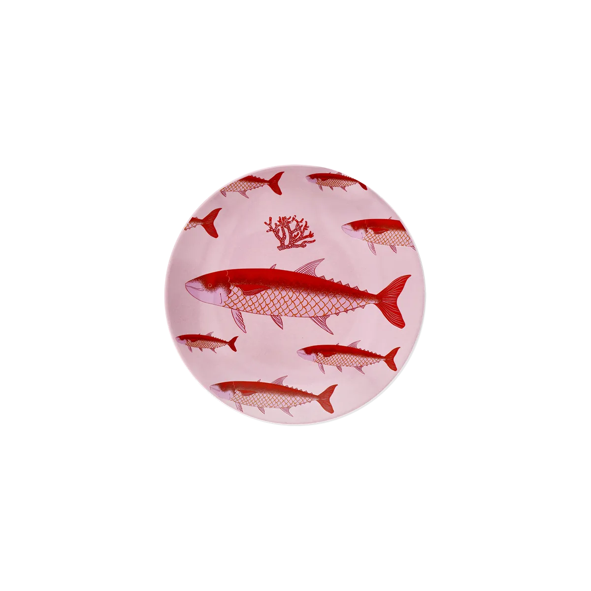 Flying Tiger Copenhagen Pembe Balık Desenli Seramik Tabak