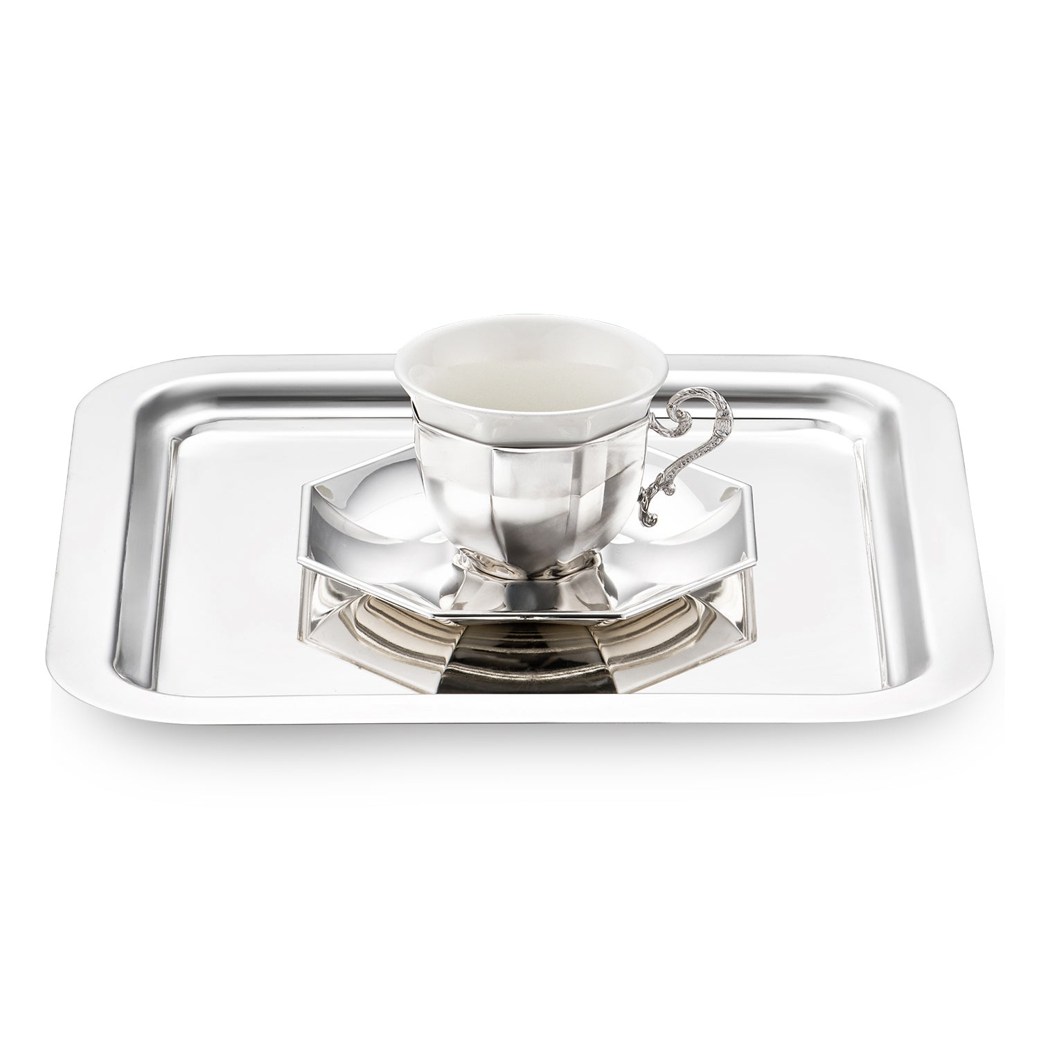 Jumbo Timeless MMXXV Tek Kişilik Kahve Fincan Seti Silver