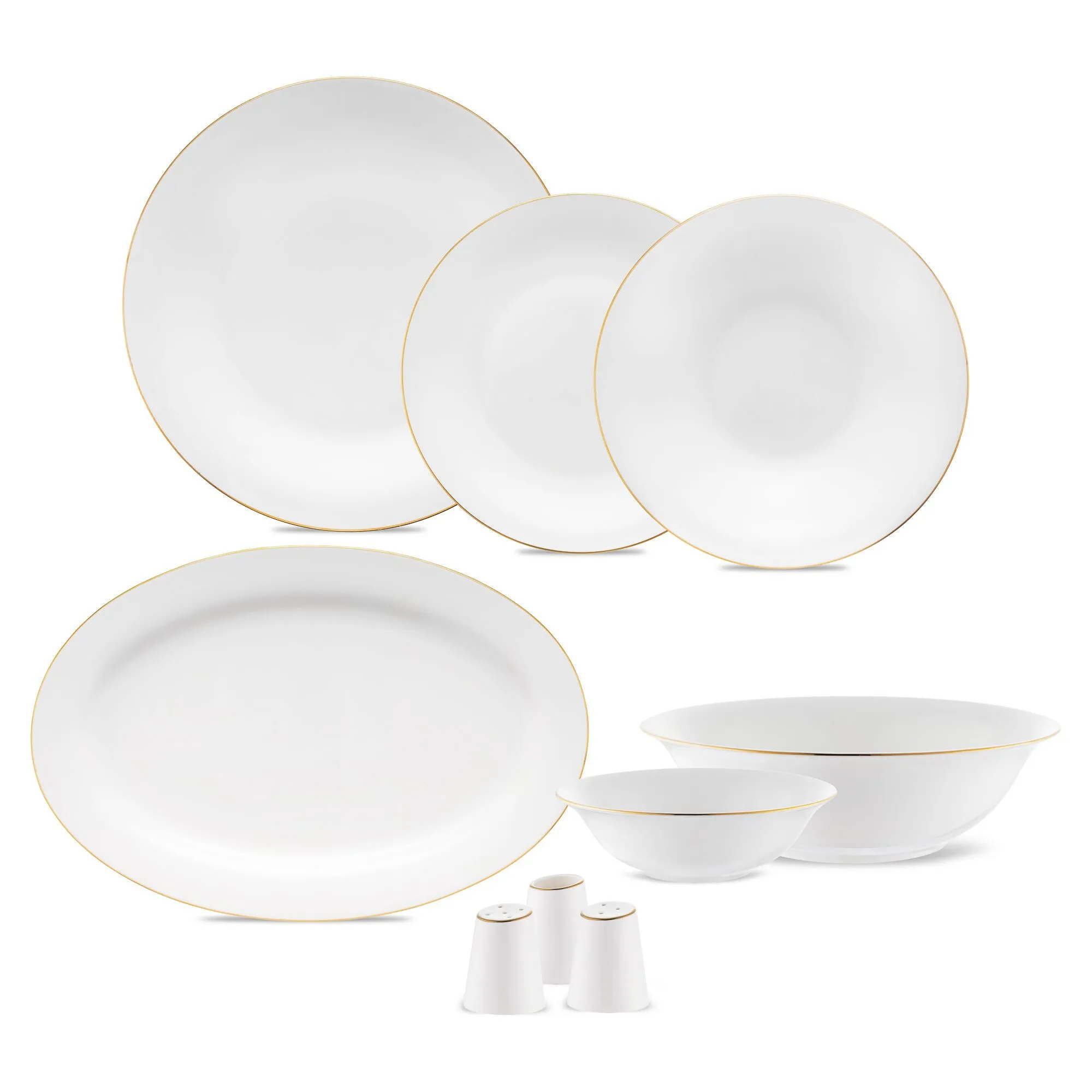 Jumbo Merlem 55 Parça 12 Kişilik Yemek Takımı Gold