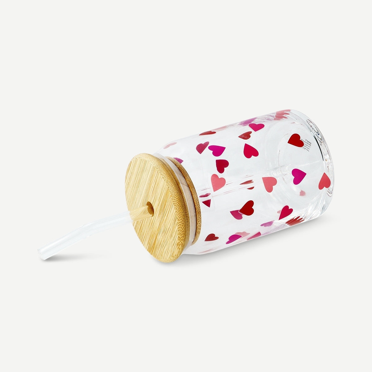 Flying Tiger Copenhagen Kalp Desenli Pipetli Kavanoz Bardak