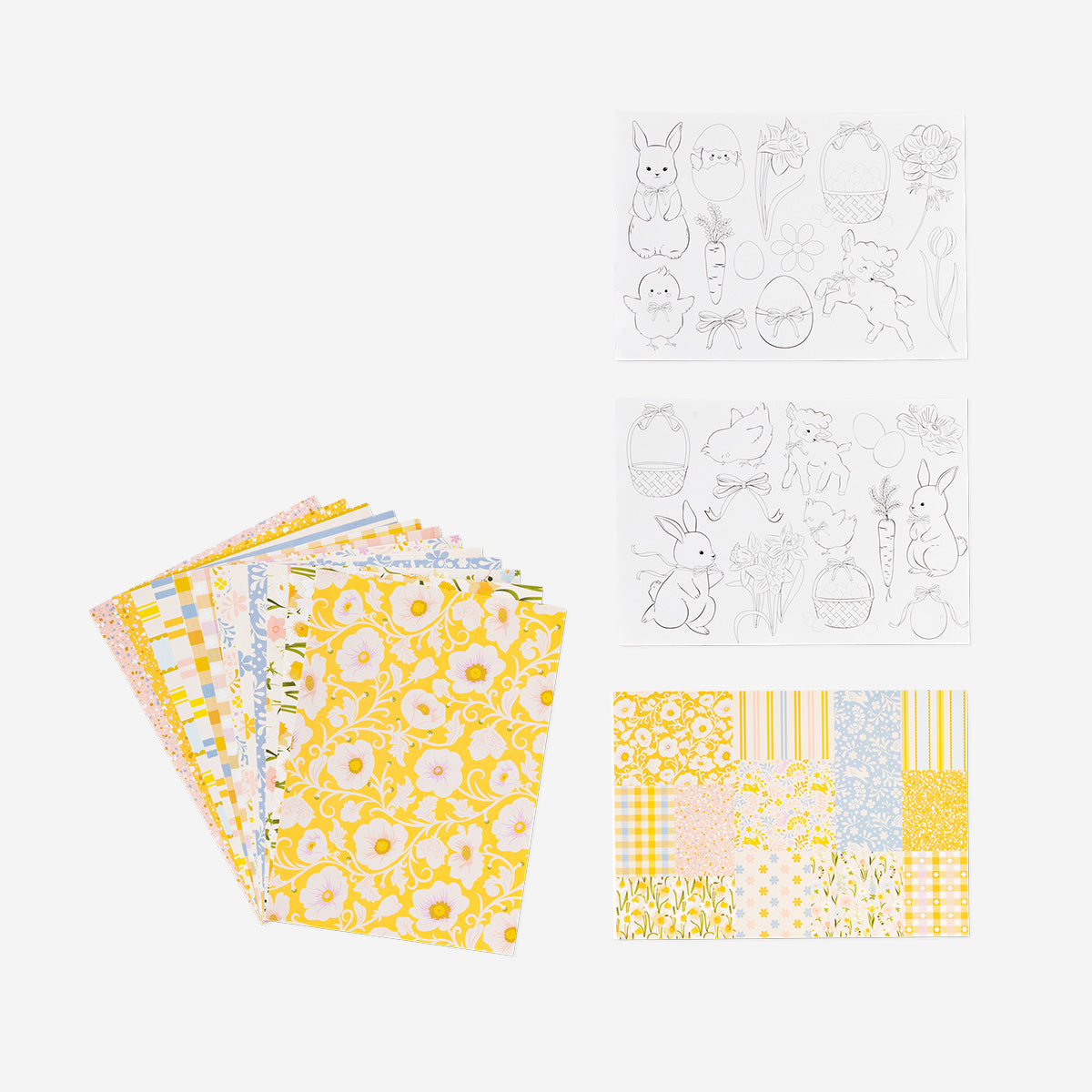 Flying Tiger Copenhagen Bahar Temalı El İşi Kağıdı Seti