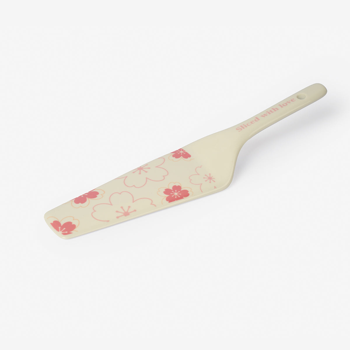 Flying Tiger Copenhagen Çiçek Desenli Beyaz Seramik Spatula