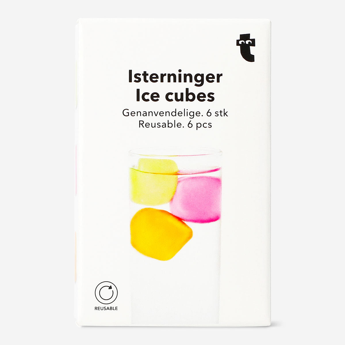 Flying Tiger Copenhagen 6'lı Tekrar Kullanılabilir Buz Küpü
