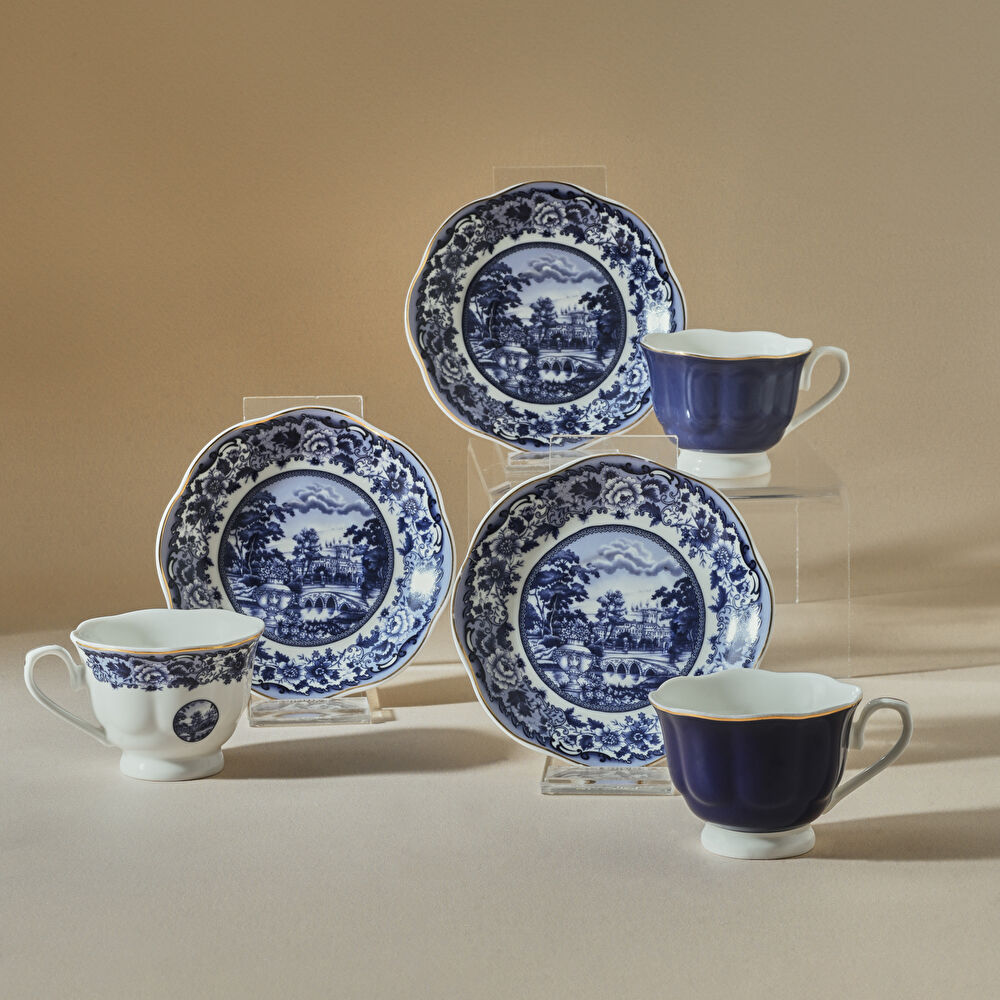 Karaca Blue Odyssey 6 Kişilik Kahve Fincan Takımı 80 ml thumbnail 3