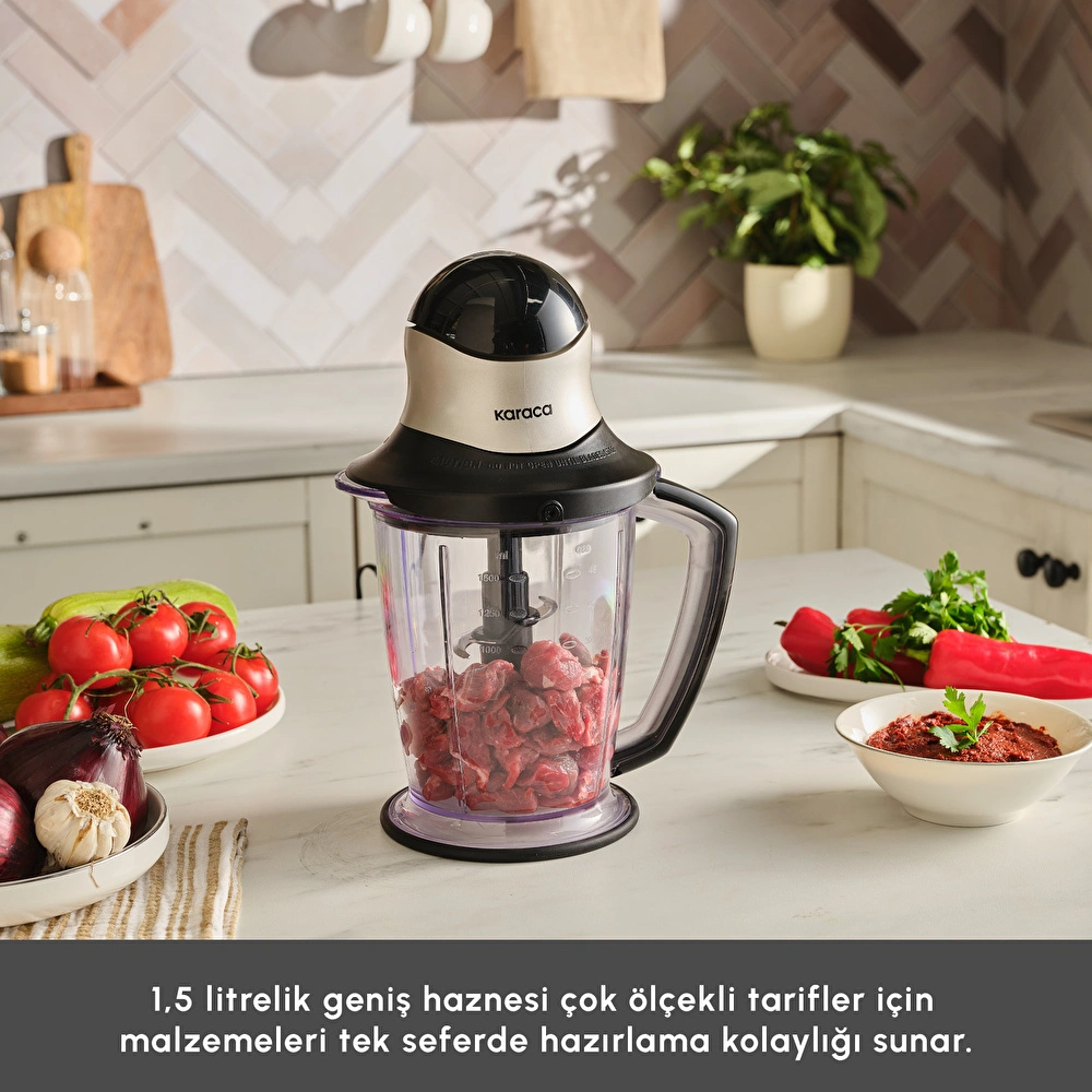 Karaca Multi XXL Doğrayıcı 1000w Cream 1.5 L görseli 4