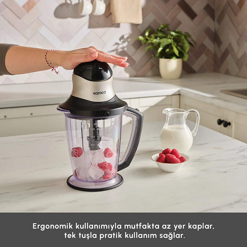 Karaca Multi XXL Doğrayıcı 1000w Cream 1.5 L görseli 6