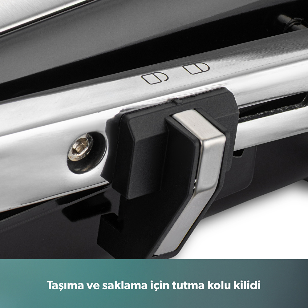 Homend Grilliant 1344H Inox Gövdeli, Döküm Plakalı Tost ve Izgara Makinesi görseli 6