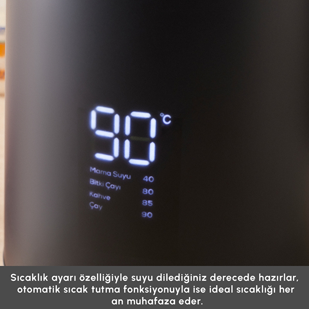 Karaca Cool Touch 1502 Çift Cidarlı Dijital Ekran Çay Makinesi Black thumbnail 9