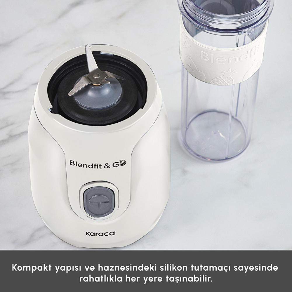 Karaca Blendfit Go Personal Kişisel Smoothie Blender Matte White görseli 6