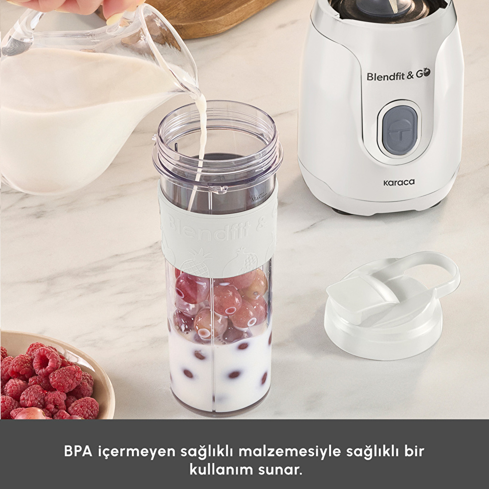 Karaca Blendfit Go Personal Kişisel Smoothie Blender Matte White görseli 5