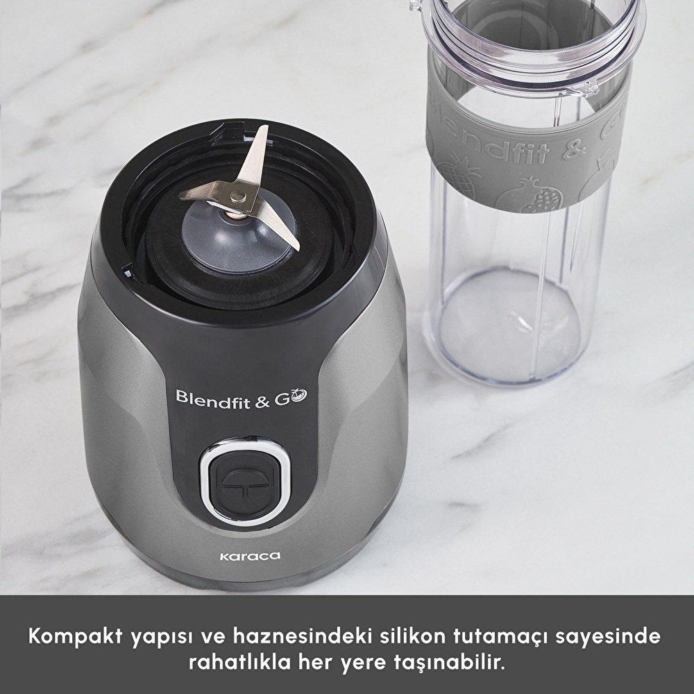 Karaca Blendfit Go Personal Kişisel Smoothie Blender Space Gray 600 ml görseli 6