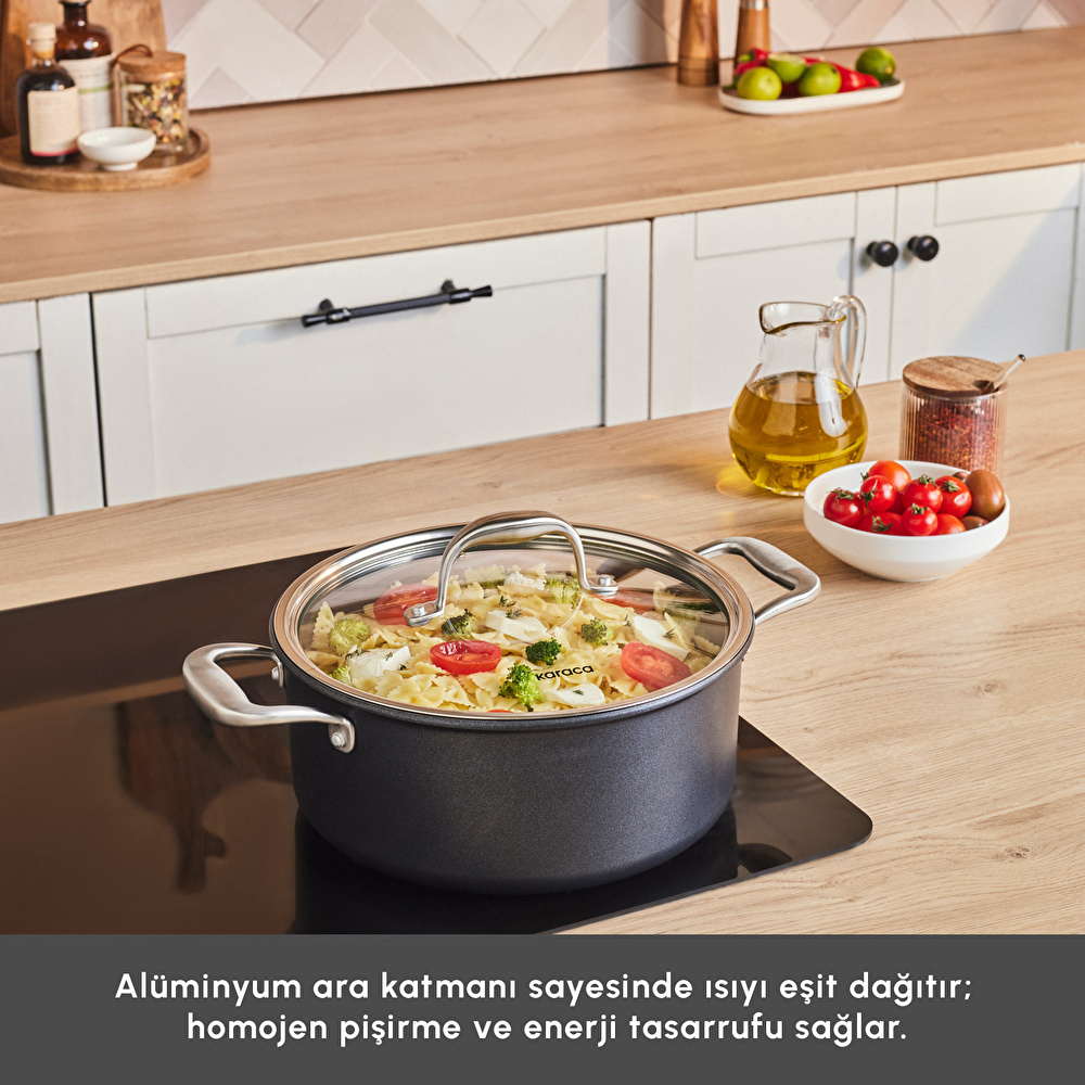 Karaca Biodiamond Pro İndüksiyon Tabanlı Tencere 24 Cm görseli 4