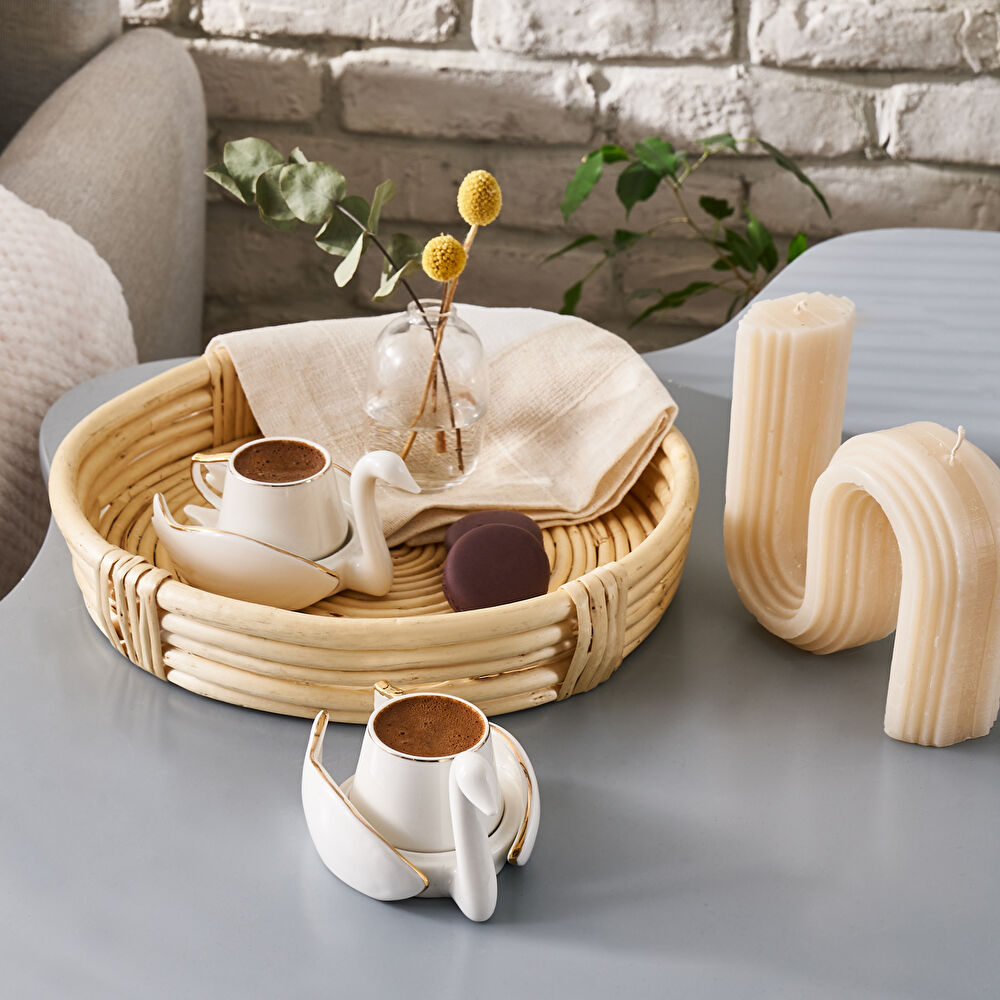 Karaca Kuğu 2 Kişilik Kahve Fincan Takımı 70 ml thumbnail 6