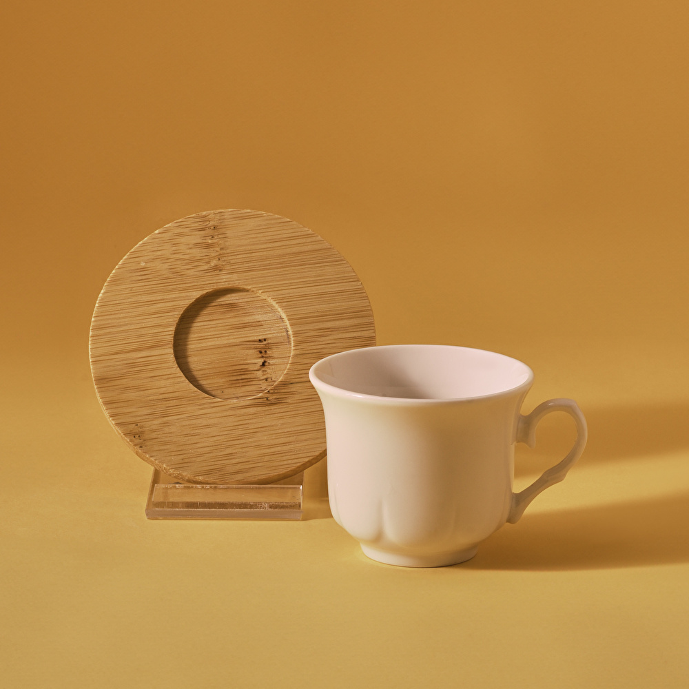 Karaca Bambu Tepsili 6 Kişilik Kahve Fincanı 90 Ml thumbnail 3