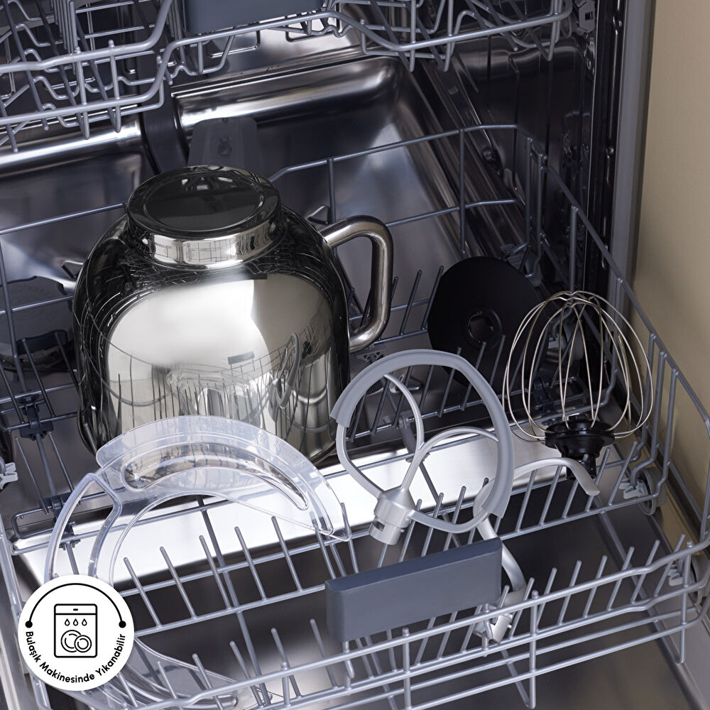 Karaca Maestro Artisan Hamur Yoğurma Makinesi Ultra Sessiz 6 Litre Silver thumbnail 9