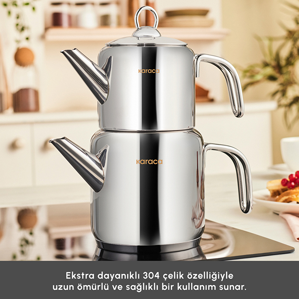 Karaca New Mani Midi Boy Çaydanlık Takımı görseli 3