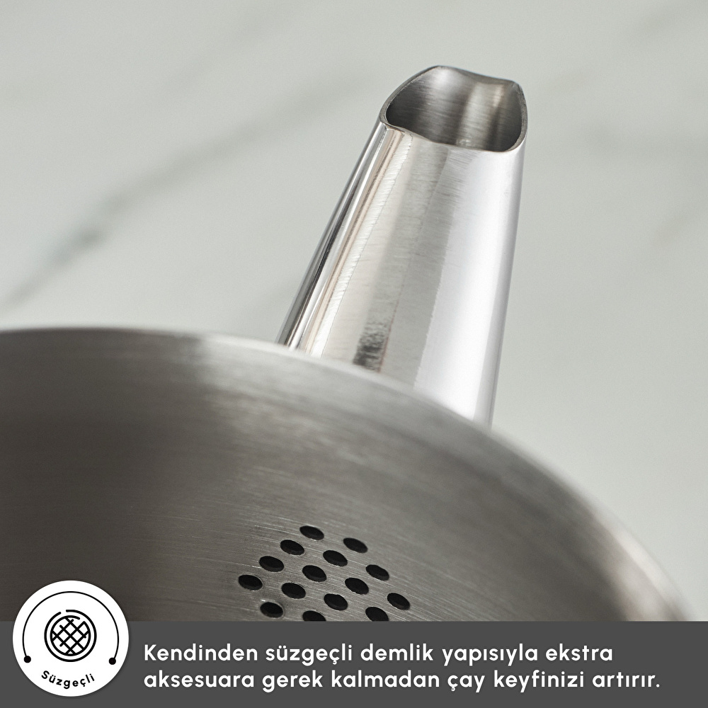 Karaca Belinay İndüksiyon Tabanlı Midi Rose Çaydanlık Takımı görseli 7