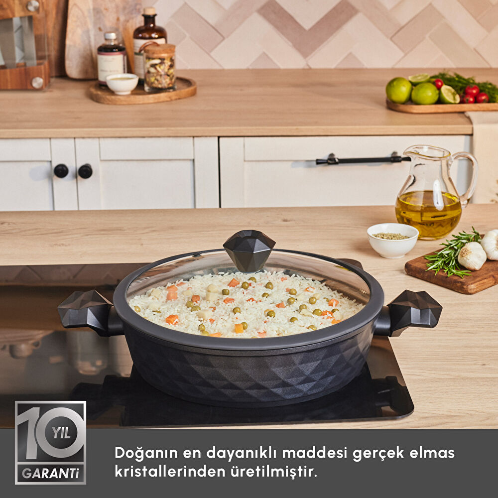 Karaca Biodiamond Antibakteriyel Kulp Karnıyarık Tencere 30 Cm thumbnail 7