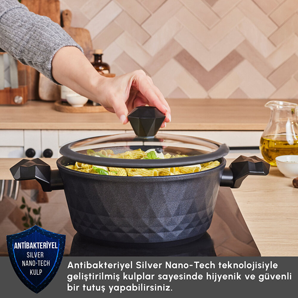 Karaca Biodiamond Antibakteriyel Kulp Tencere 24 Cm thumbnail 5
