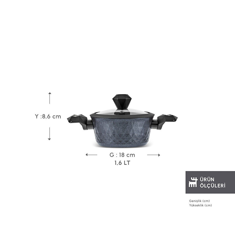 Karaca Biodiamond Antibakteriyel Kulp Tencere 18 Cm thumbnail 5