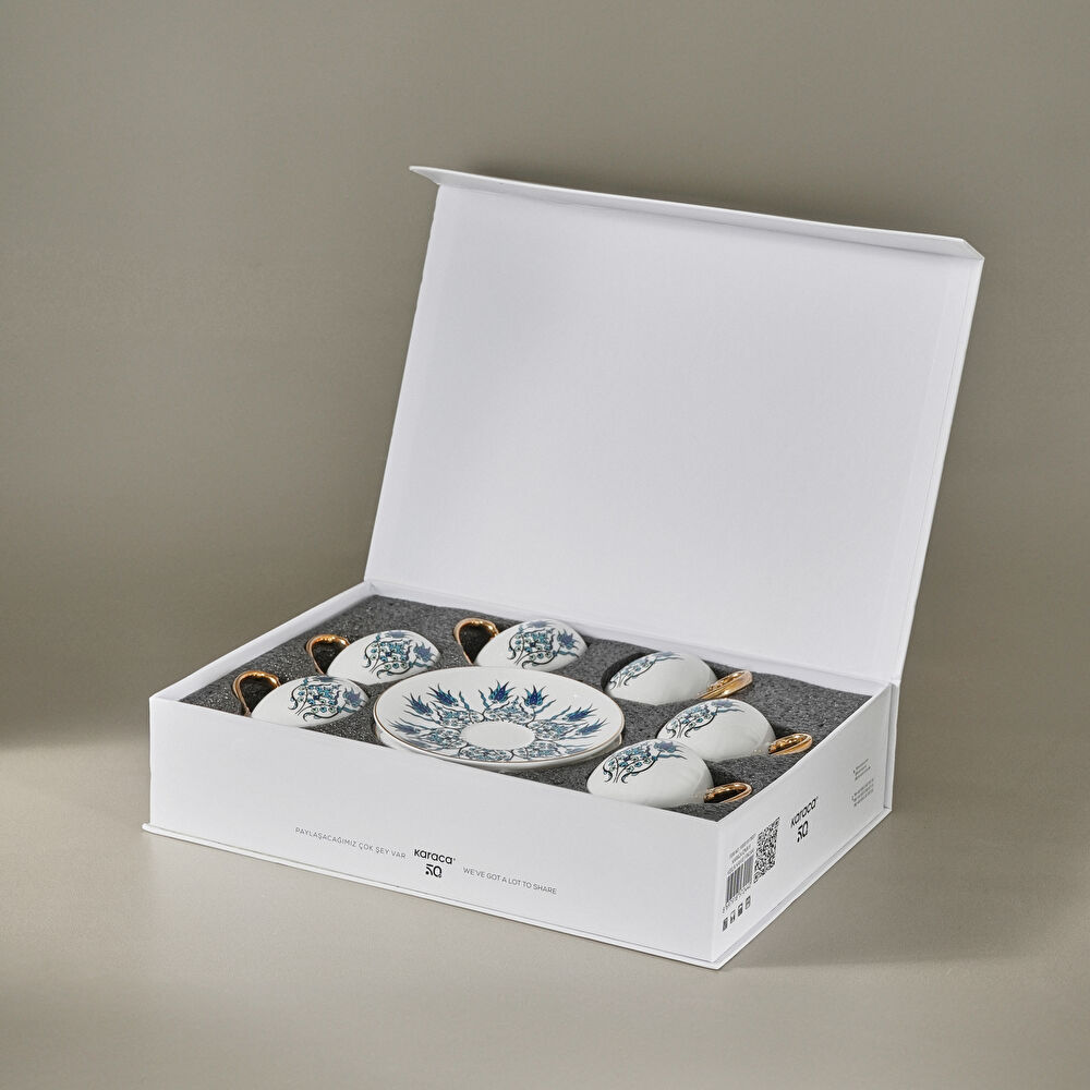 Karaca İznik 6 Kişilik Kahve Fincan Takımı 80 ml thumbnail 8